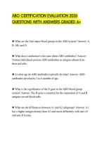 Abo Certification Evaluation 2026&NewLine;Questions With Answers Graded A&plus;&NewLine;