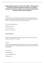 Barkley FNP Comprehensive Practice Exam 2026 &ndash; 190 Family Nurse&NewLine;Practitioner Certification Questions with Answers & Detailed &NewLine;Rationales&comma; Assessment&comma; Diagnosis&comma; Care Planning&comma; Implementation&comma; &NewLine;Evaluation & Clinical Decision-Making