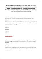 Barkley FNP Diagnostic Readiness Test &lpar;DRT&rpar; 2026 &ndash; 190 Family &NewLine;Nurse Practitioner Certification Practice Questions with Answers & &NewLine;Detailed Rationales&comma; Primary Care Across the Lifespan&comma; Health &NewLine;Promotion&comma; Paediatrics&comma; Women&rsquo;s Health&comma; Adult Medicine&comma; Ge