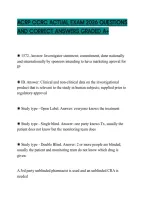 Acrp Ccrc Actual Exam 2026 Questions&NewLine;And Correct Answers Graded A&plus;&NewLine;