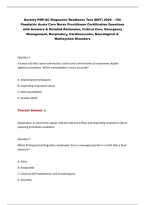 Barkley PNP-AC Diagnostic Readiness Test &lpar;DRT&rpar; 2026 &ndash; 150 &NewLine;Paediatric Acute Care Nurse Practitioner Certification Questions &NewLine;with Answers & Detailed Rationales&comma; Critical Care&comma; Emergency &NewLine;Management&comma; Respiratory&comma; Cardiovascular&comma; Neurological & &NewLine;Multisy