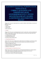 Gastrointestinal Nursing Exam&NewLine;With Actual&NewLine;Correct Questions And&NewLine;Verified Detailed&NewLine;Answers&vert;Frequently Tested&NewLine;Questions&vert;Already Graded&NewLine;A&plus;&vert;Newest&vert;Guaranteed Pass&NewLine;2026&sol;202