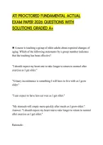 Ati Proctored Fundamental Actual&NewLine;Exam Paper 2026 Questions With&NewLine;Solutions Graded A&plus;
