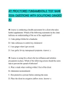 Ati Proctored Fundamentals Test Bank&NewLine;2026 Questions With Solutions Graded&NewLine;A&plus;&NewLine;