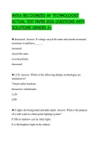 Avixa Recognized Av Technologist&NewLine;Actual Test Paper 2026 Questions With&NewLine;Solutions Graded A&plus;