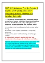 NUR 6121 Advanced Practice Nursing II Exam 1 Study Guide 2026&sol;2027 &ndash; Practice Questions&comma; Answers and Detailed Rationales