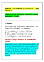 NUR 6001 Advanced Health Assessment Exam 1 &ndash; WPU 2026&sol;2027&NewLine;Complete Verified Questions & Answers with Detailed Rationales &vert; A&plus; Graded&NewLine;