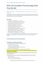 NUR 210 Pharmacology Complete Exam Prep Bundle&colon; 120 Questions &lpar;PDF&rpar; &vert; 2026&ndash;2027 &vert; Galen College of Nursing