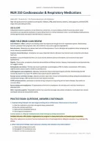 NUR 210 Cardiovascular & Respiratory Medications&colon; 110 Questions &lpar;PDF&rpar; &vert; 2026&ndash;2027 &vert; Galen College of Nursing