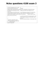 Nclex questions 4100 exam 3