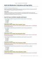 NUR 210 Medication Calculations & Drug Safety&colon; 110 Questions &lpar;PDF&rpar; &vert; 2026&ndash;2027 &vert; Galen College of Nursing