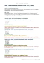 NUR 210 Medication Calculations & Drug Safety&colon; 110 Questions &lpar;PDF&rpar; &vert; 2026&ndash;2027 &vert; Galen College of Nursing