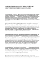 Tcrn Practice Questions 2026&sol;2027&colon; Trauma Certified Registered Nurse Exam Prep