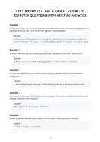 Cpcs Theory Test A40&period; Slinger &sol; Signaller&NewLine;Expected Questions With Verified Answers