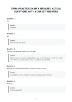 Cpma Practice Exam A Updated Actual&NewLine;Questions With Correct Answers&NewLine;