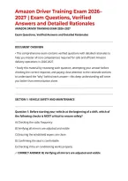Amazon Driver Training Exam 2026&ndash;2027 &vert; Exam Questions&comma; Verified Answers and Detailed Rationales