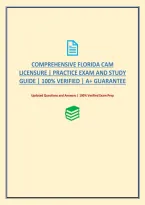 Comprehensive Florida Cam Licensure &vert; Practice Exam And Study Guide &vert; 100&percnt; Verified &vert; A&plus; Guarantee