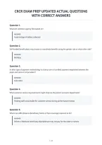 Crcr Exam Prep Updated Actual Questions&NewLine;With Correct Answers