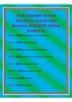 Parts Updated Actual&NewLine;Questions and Correct&NewLine;Answers 2026&sol;2027 edition&NewLine;Graded A&plus;&NewLine;Part 145 -Repair Station &lpar;where you work at&rpar;&NewLine;Part 147 -All Aviation Schools&NewLine;Part 183 -Representatives in Aircraft Agency
