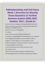 Pathophysiology and Cell Injury&NewLine;Week 1 Overview for Nursing&NewLine;Exam Questions & Verified&NewLine;Answers &lpar;Latest 2026&sol; 2027&NewLine;Update&rpar; 100&percnt; &vert; Grade A&plus;&NewLine;What does Camosun College acknowledge regarding its campuses&quest;&NewLine;They are situated on the territories of the Lək̓ʷə