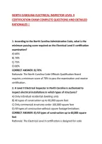 North Carolina Electrical Inspector Level Ii Certification Exam Complete Questions And Detailed Rationales &vert; 