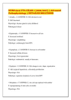 NURS 5315 UTA EXAM 1 &lbrack;2026&sol;2027&rsqb; &vert; Advanced&NewLine;Pathophysiology &vert; DETAILED SOLUTIONS&NewLine;