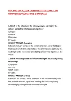 Biol 3442 Uta Pollock Digestive System Exam 3&colon; 200 Comprehensive Questions & Rationales 