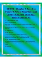 SCH4U - Culminating Lab Review &plus; Exam Updated Actual Questions and Correct Answers 2026&sol;2027 edition Graded A&plus; What is an esterification reaction&quest; reaction between an alcohol and acid to form an ester and water