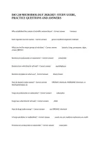 Bio 230 Microbiology 2026&sol;2027&colon; Study Guide&comma; Practice Questions And Answers