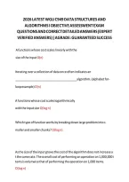 WGU C949 Data Structures & Algorithms I Objective Assessment Exam Q&A 2026 &vert; A Grade&NewLine;&NewLine;