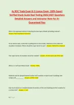 Az ROC Trade Exam B-3 License Exam&colon; 100&percnt; Expert &NewLine;Verified Study Guide Real Testing 2026&vert;2027 Questions &NewLine;Detailed Answers and Instructor Note For A&plus; &NewLine;Guaranteed Pass