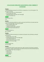Coa Exam Updated Questions And Correct&NewLine;Answers