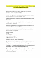 For Paramedic Care Principles and Practice Volume 2 by Bryan E Bledsoe Exam with correct Answers