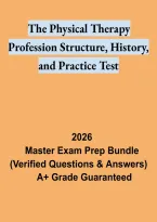 The Physical Therapy Profession&colon; Structure&comma; History&comma; and Practice Test &ndash; Study Guide