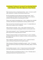 For Psychological Testing and Assessment by Ronald Jay Cohen W Joel Schneider Ren&eacute;e Tobin Exam Question with 100 Correct Answers 2026