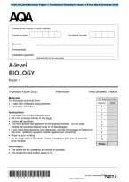 AQA A-Level Biology Paper 1 Combined Question Paper & Final Mark Scheme 2026