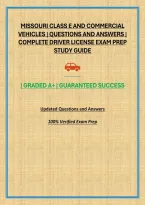 Missouri Class E And Commercial Vehicles &vert; Questions And Answers &vert; Complete Driver License Exam Prep Study Guide