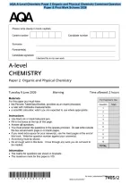 AQA A-Level Chemistry Paper 2 Organic and Physical Chemistry Combined Question&NewLine;Paper & Final Mark Scheme 2026