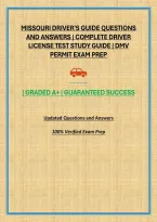 Missouri Driver's Guide Questions And Answers &vert; Complete Driver License Test Study Guide &vert; Dmv Permit Exam Prep