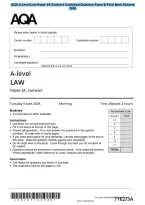 AQA A-Level Law Paper 3A Contract Combined Question Paper & Final Mark Scheme&NewLine;2026