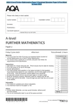 AQA A-Level Further Mathematics Paper 2 Combined Question Paper & Final Mark&NewLine;Scheme 2026&NewLine;