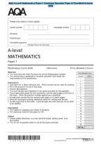 AQA A-Level Mathematics Paper 1 Combined Question Paper & Final Mark Scheme&NewLine;2026&NewLine;