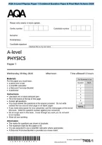AQA A-Level Physics Paper 1 Combined Question Paper & Final Mark Scheme 2026