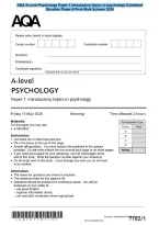 AQA A-Level Psychology Paper 1 Introductory topics in psychology Combined&NewLine;Question Paper & Final Mark Scheme 2026