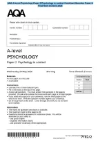 AQA A-Level Psychology Paper 2 Psychology in context Combined Question Paper &&NewLine;Final Mark Scheme 2026