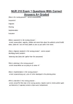 NUR 210 Exam 1 Questions With Correct &NewLine;Answers A&plus; Graded 