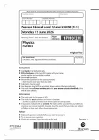Edexcel GCSE June 2026 Physics 1PH0 Paper 2H Question Paper