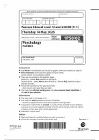 Edexcel GCSE June 2026 Psychology 1PS0 Paper 02 Question Paper