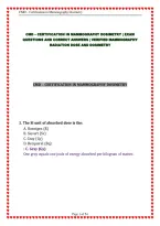Cmd &ndash; Certification In Mammography Dosimetry &vert; Exam Questions And Correct Answers &vert; Verified Mammography Radiation Dose And Dosimetry &NewLine;&NewLine;