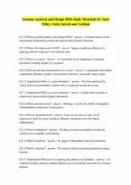 For Systems Analysis and Design 2026 by Scott Tilley QUESTIONS AND ANSWERS RATED A LATEST UPDATE 2026